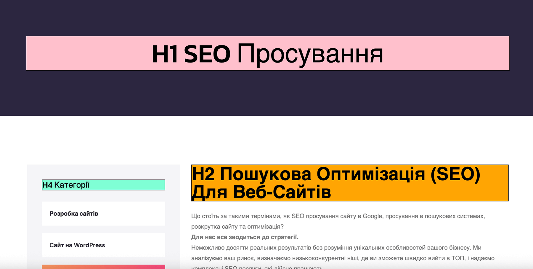 h tag seo